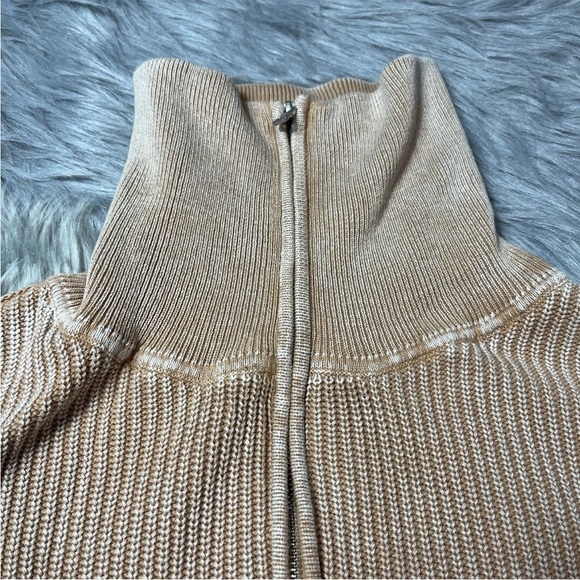 Aerie Beyond Quarter Zip Sweater Faded Tan Camel Size XL - Picture 14 of 16